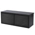 390L Outdoor Storage Box Bench Seat Toy Tool Shed Chest Rust Free Black